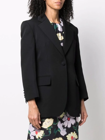 Lanvin Single-breasted Fitted Blazer In Schwarz