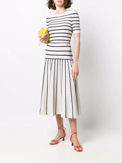 Zimmermann Short-sleeve Knitted Top In Weiss