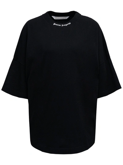 Shop Palm Angels Black Classic Logo Cotton T-shirt