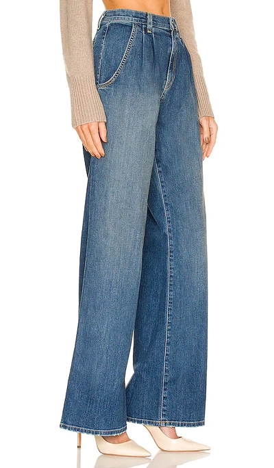 Nili Lotan Megan High-rise Stretch Wide-leg Jeans In Blue