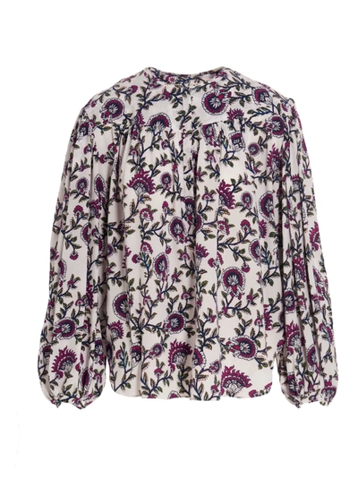 Shop Isabel Marant Brunille Floral Printed Blouse In Multi