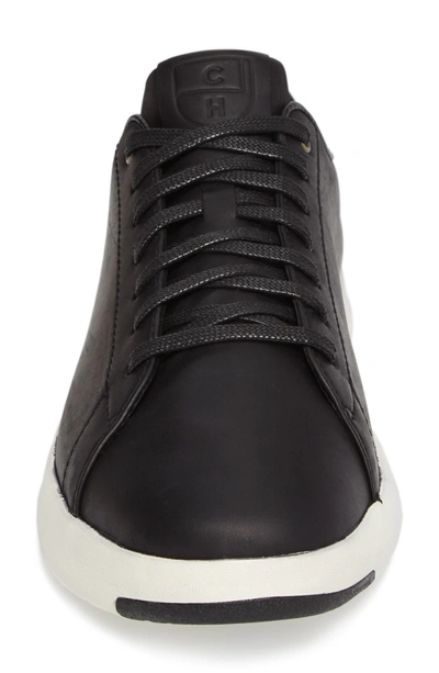 Cole Haan Grandpr Topspin Mens Black Trainers In Black Oil Leather
