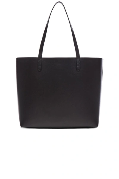 Shop Mansur Gavriel Large Tote In Black & Flamma