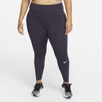 Shop Nike Epic Luxe Women's Mid-rise Pocket Running Leggings In Cave Purple