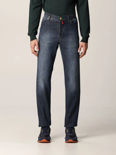 Shop Kiton Jeans  Men Color Denim