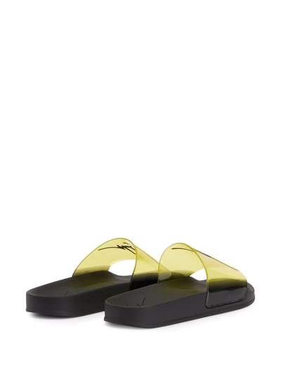 Shop Giuseppe Zanotti Brett Slides In Yellow