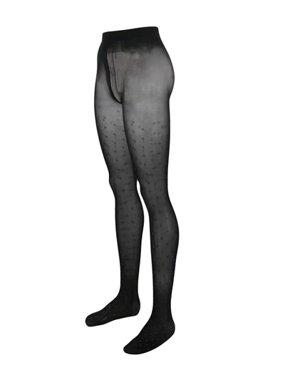 Zadig & Voltaire Monogram-patterned Tights In Black