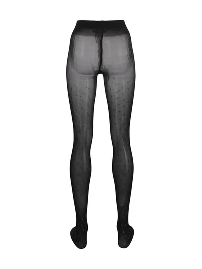 Shop Zadig & Voltaire Monogram-patterned Tights In Black