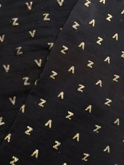 Shop Zadig & Voltaire Monogram-patterned Tights In Black