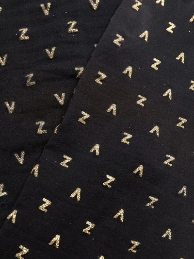 Zadig & Voltaire Monogram-patterned Tights In Black
