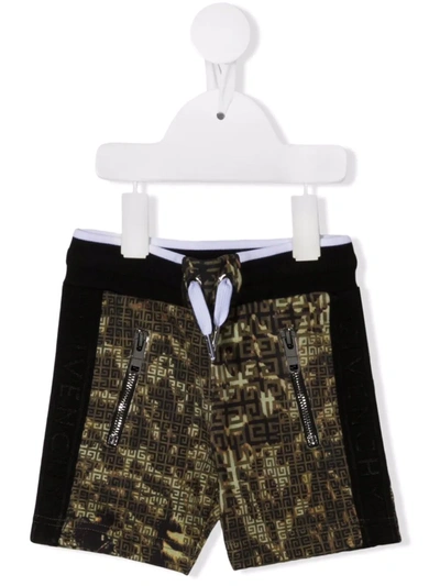 Shop Givenchy 4g Camouflage-print Shorts In Green