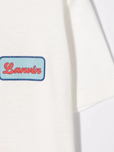 Shop Lanvin Enfant Graphic-print Cotton T-shirt In White