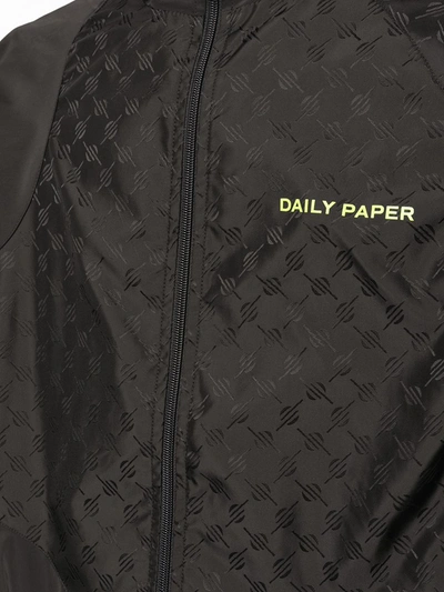 Shop Daily Paper Logo-print Bomber Jacket In Black