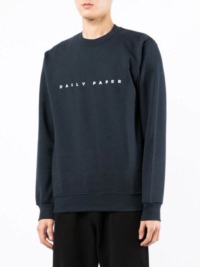 Shop Daily Paper Logo-print Sweatshirt In Blue