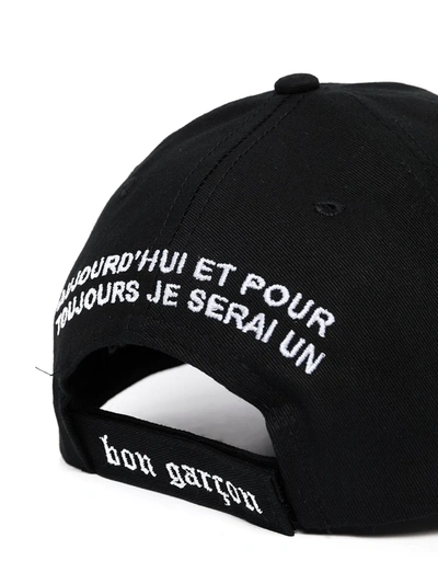 Shop Domrebel Gothic Embroidered-logo Cap In Black