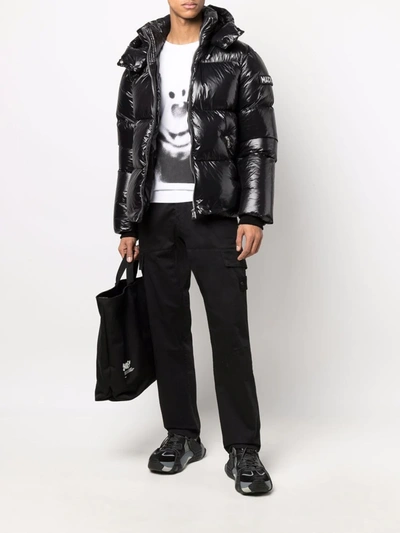 Mackage Kent Hooded Down Puffer Jacket In Black