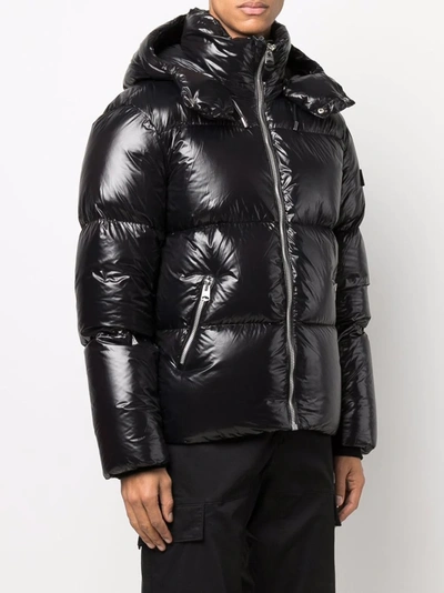 Mackage Kent Hooded Down Puffer Jacket In Black
