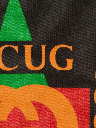 Shop Gucci Star Logo Sweatshirt Dress In Black