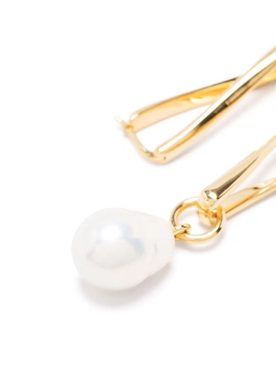 巴洛克珍珠拧绕式吊饰耳环