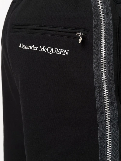 Shop Alexander Mcqueen Side Zip-detail Shorts In Black