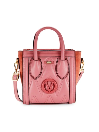 Shop Valentino By Mario Valentino Women's Evad Leather Satchel In Pink Sorbet
