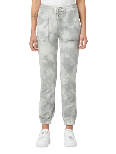 Hudson Tie Dye Cotton French Terry Joggers In Blue