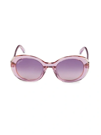 Swarovski Women's 50mm Oval Sunglasses In Lilac