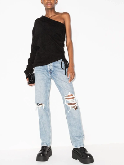 Rta Athena One-shoulder Top In Schwarz