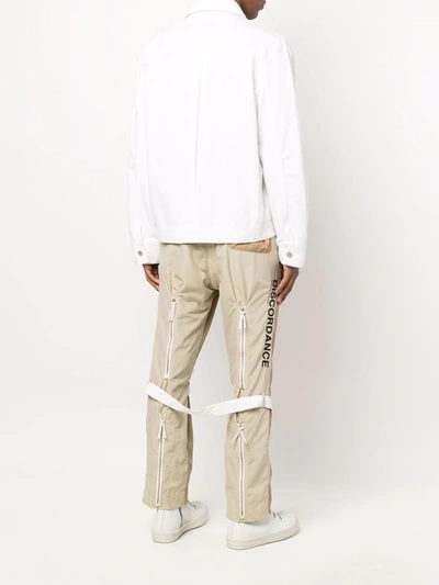 Shop Children Of The Discordance Straight-leg Panelled Trousers In Nude