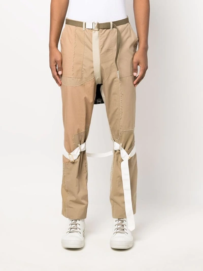 Children Of The Discordance Straight-leg Panelled Trousers In Nude
