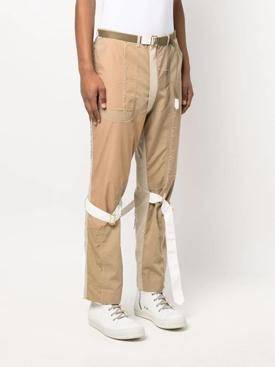 Shop Children Of The Discordance Straight-leg Panelled Trousers In Nude
