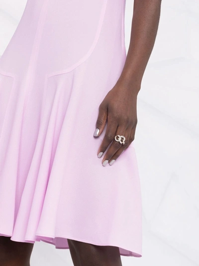 Stella Mccartney Viscose Midi Dress With Cut-out Details - Atterley In Rosa