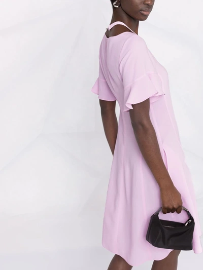 Stella Mccartney Viscose Midi Dress With Cut-out Details - Atterley In Rosa