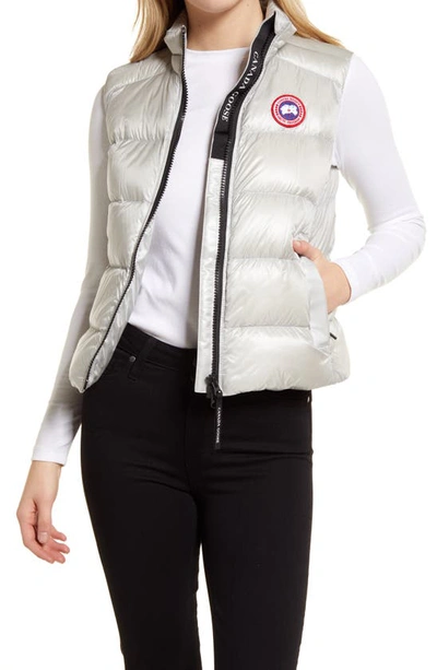 Shop Canada Goose Cypress Packable 750-fill-power Down Vest In Silverbirch