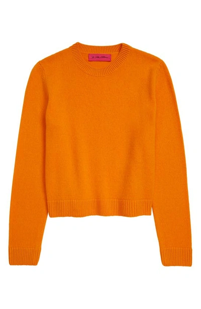 Shop The Elder Statesman Simple Crop Cashmere Sweater In Mandarin