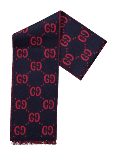 Shop Gucci Kids Scarf For Unisex In Blue