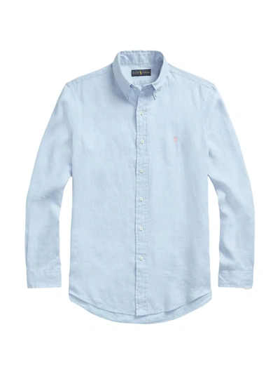 Shop Polo Ralph Lauren Tailored Button-down Shirt In Blue
