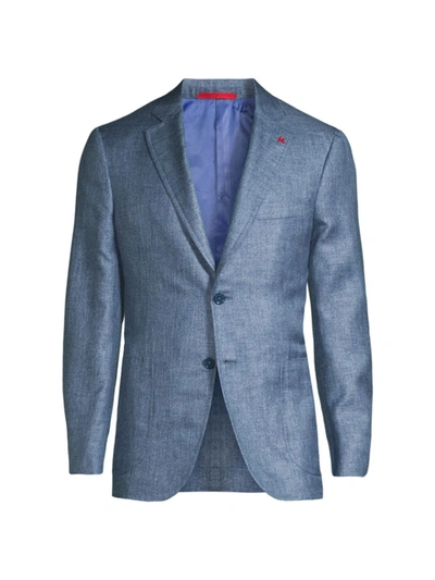 Shop Isaia Men's Capri Sport Jacket In Blue
