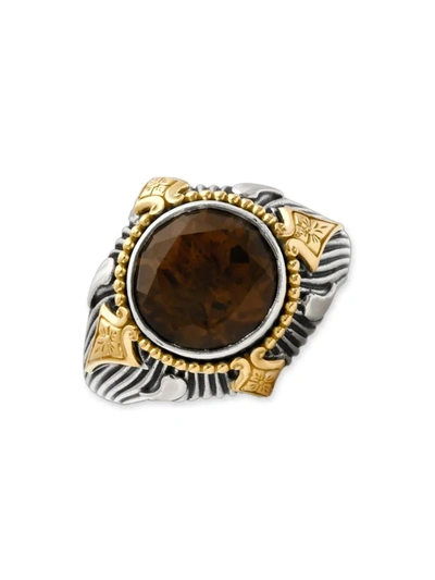 Shop Konstantino Women's Delos 2.0 Nous 18k Gold, Sterling Silver & Smoky Quartz Ring