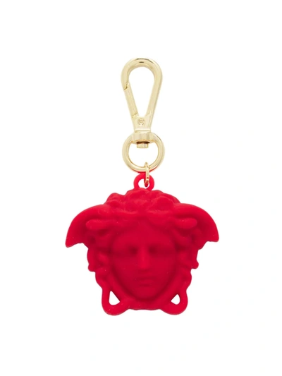 Shop Versace Men's La Medusa Keyring In Brick Red