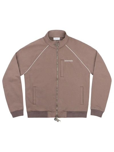 Shop Saintwoods Sw Tracksuit Top In Brown