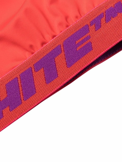 Off-white Logo Band Triangle Bikini In Red