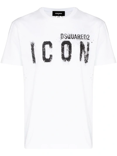 Shop Dsquared2 Spray Icon Print T-shirt In White