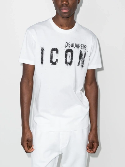 Shop Dsquared2 Spray Icon Print T-shirt In White