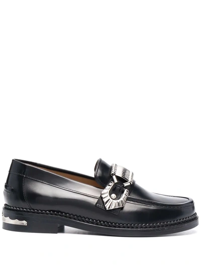 Shop Toga Decorative-detail Loafers In Black