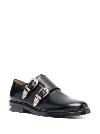 Toga Virilis Polido Monk-strap Leather Shoes In Black