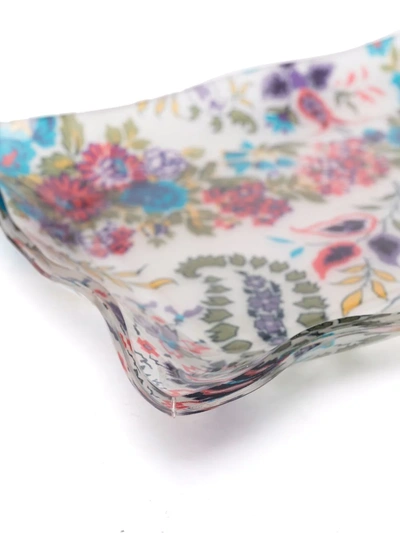 Shop Etro Home Floral-print Dish In Neutrals