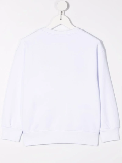 Shop Mm6 Maison Margiela Logo Print Sweatshirt In White