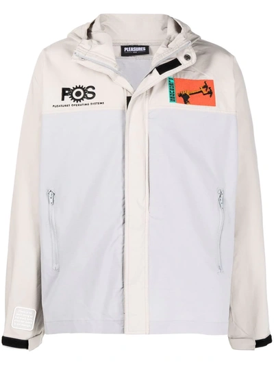Pleasures Lightweight Patch-detail Jacket In Grey