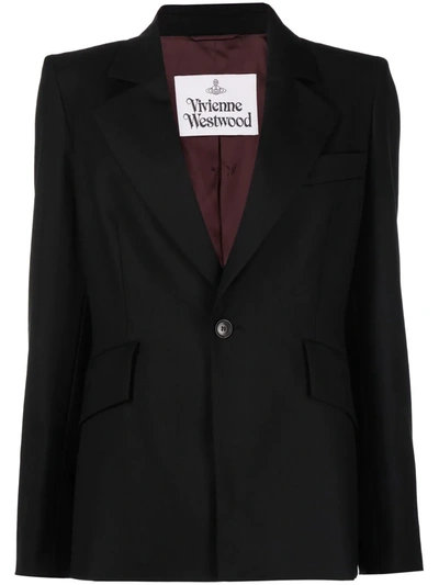 Shop Vivienne Westwood Lou You Single-breasted Blazer In Black